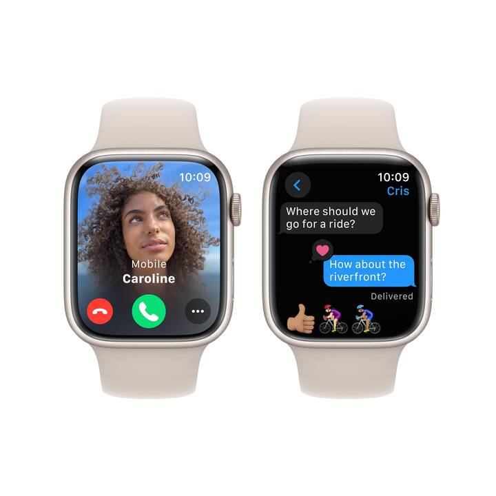 APPLE Watch Series 9 GPS (45 mm, Alluminio, M)