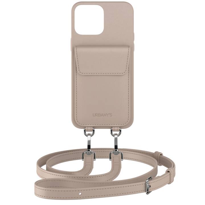 URBANY'S Backcover mit Kordel Beach Beauty (iPhone 15 Pro, Beige)