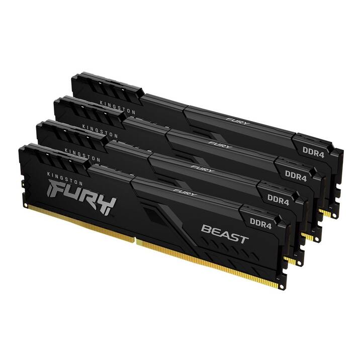 HYPERX Fury Beast KF432C16BBK4/32 (4 x 8 GB, DDR4-SDRAM 3200 MHz, DIMM 288-Pin)