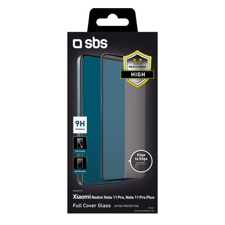SBS Displayschutzglas Full Cover (Klar, Redmi Note 11 Pro, Redmi Note 11 Pro Plus)