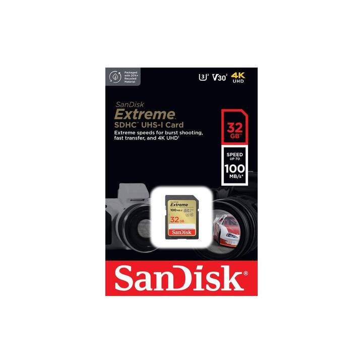 SANDISK SDHC Extreme (Class 10, 32 GB, 100 MB/s)