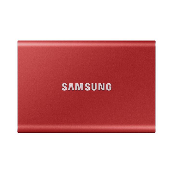 SAMSUNG Portable SSD T7 (USB Typ-C, 500 GB, Rot)