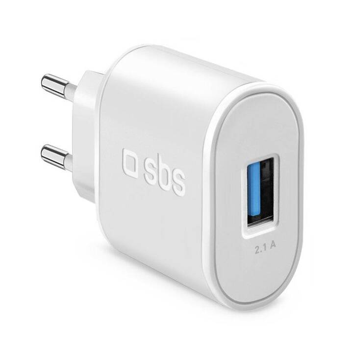 SBS TETR1USB2AWFAST Caricabatteria da parete (10 W, USB-A)