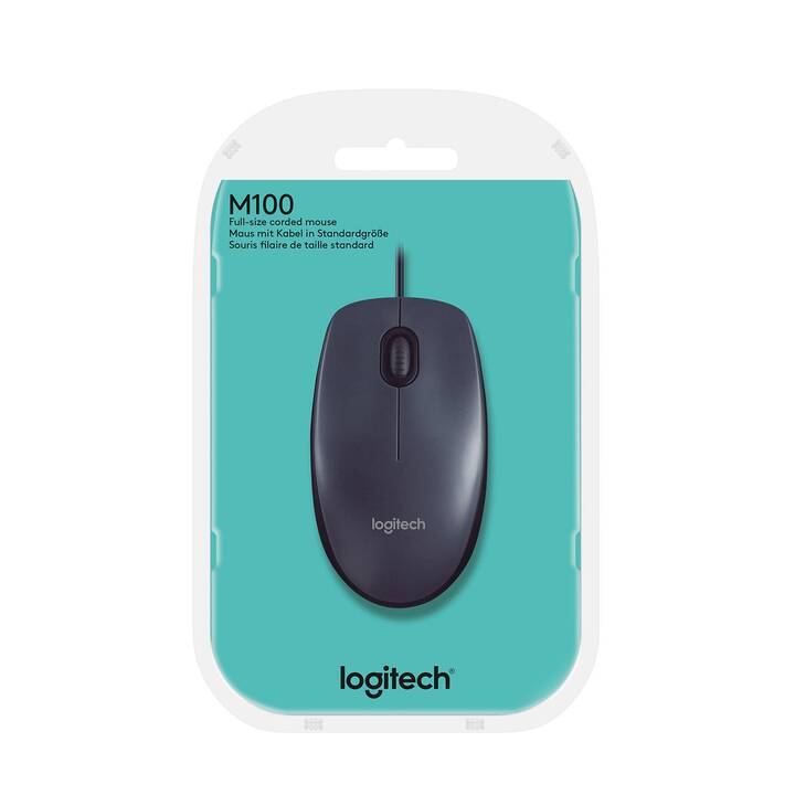 LOGITECH M100 Maus (Kabel, Office)