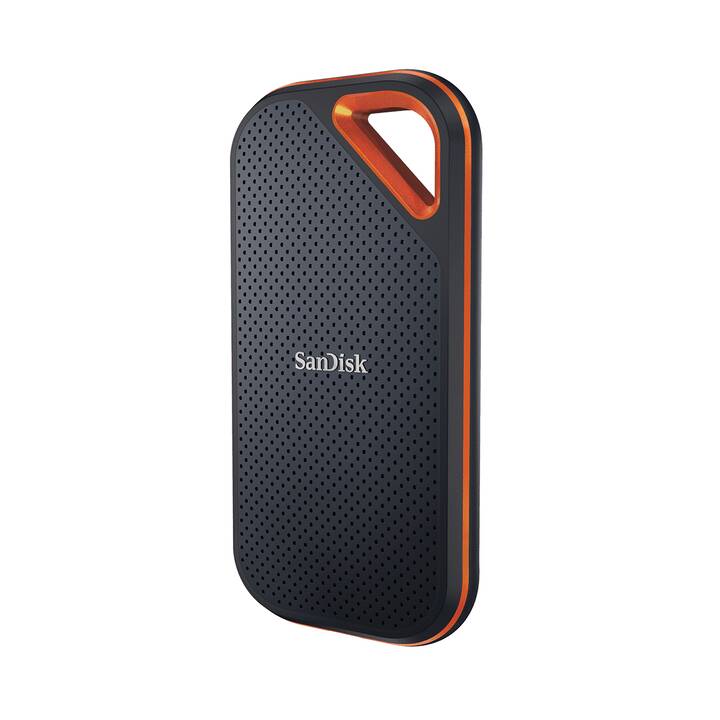 SANDISK Extreme Pro Portable V2 (USB Typ-A, 4 TB, Orange, Schwarz)