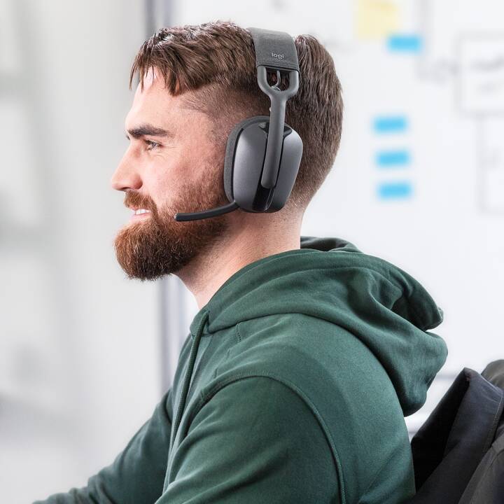 LOGITECH Office Headset Zone Vibe 125 (Over-Ear, Kabellos, Graphit)