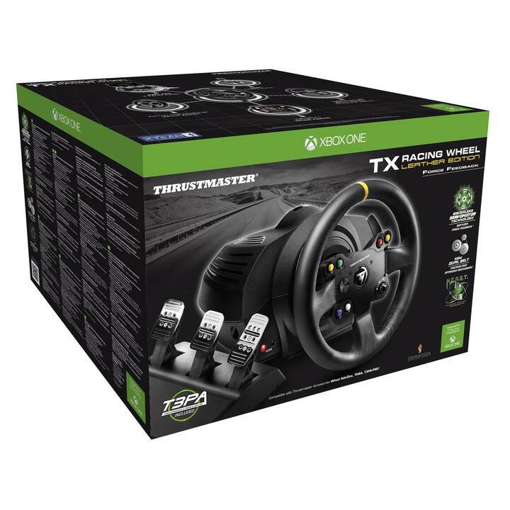 THRUSTMASTER TX Racing Wheel Leather Edition Volante e pedali (Nero)
