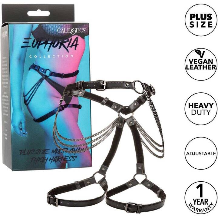 EUPHORIA Harness Chain Thigh +Size (Schwarz)