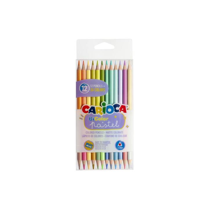 CARIOCA Crayons de couleur BiColor (Multicolore, 12 pièce)
