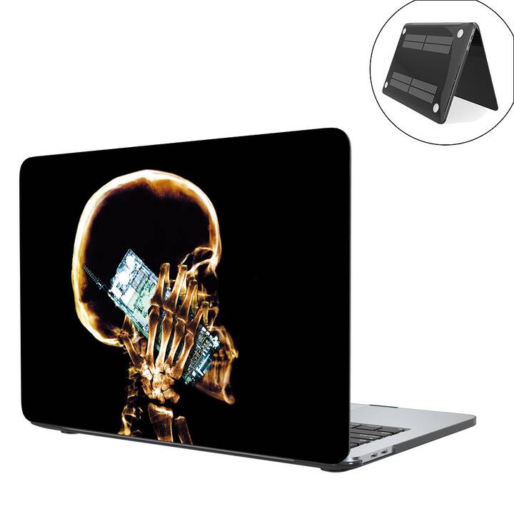 EG coque pour MacBook Air 13" Retina (2018 - 2020) - noire - tête de mort