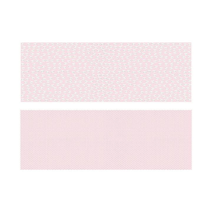 PARTYDECO Papier cadeau (2 Stk, Noir, Pink, Blanc, Rose, Chat)