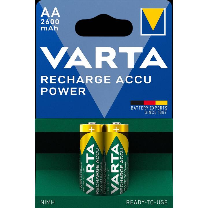 VARTA Power Akku (AA / Mignon / LR6, Universell, 2 Stück)
