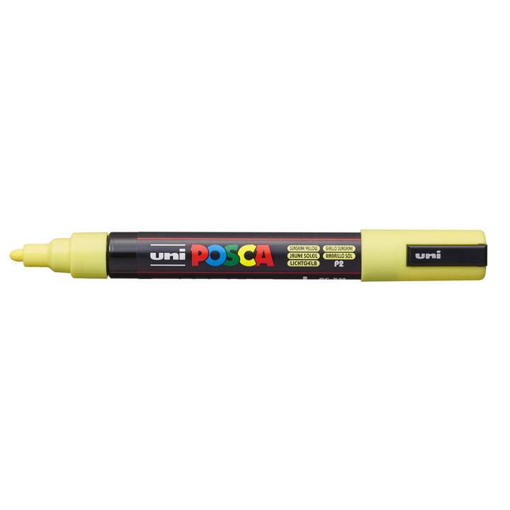 UNI Permanent Marker Posca Softcolors (Gelb, 1 Stück)