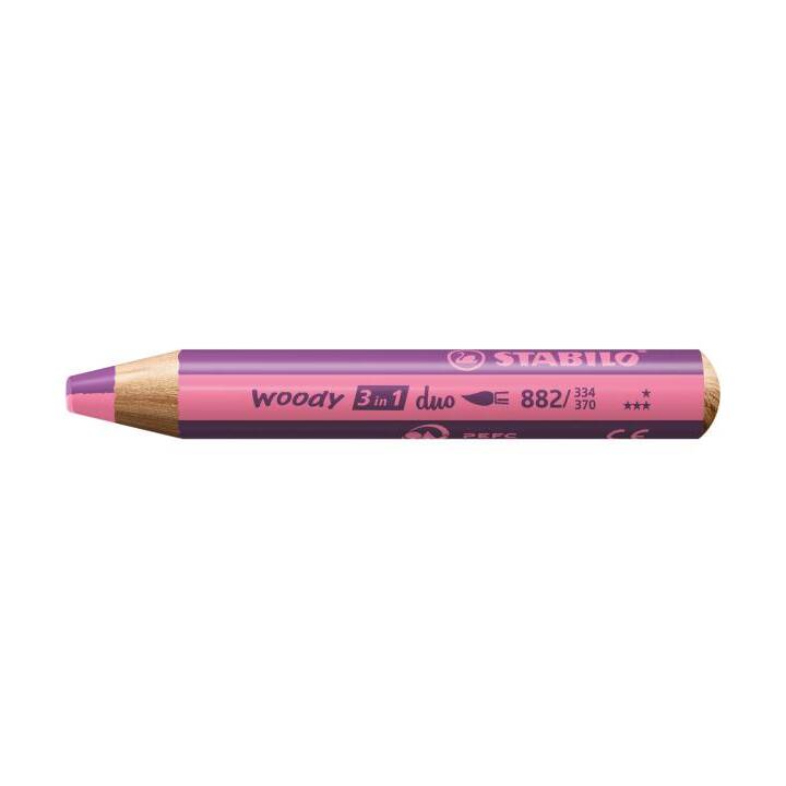 STABILO Crayons de couleur 3 in 1 Dio (Pourpre, Pink, 5 pièce)