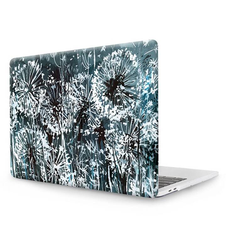 EG MTT Laptop Abdeckung mit Tastaturabdeckung, Anti-Staubschutz, Kugelschreiber für MacBook Pro 13" Touch Bar - Graue Blumen
