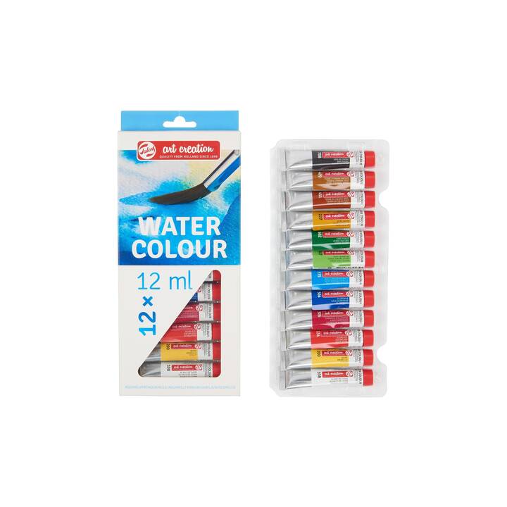 TALENS Peinture aquarelle Set (12 x 12 ml, Multicolore)