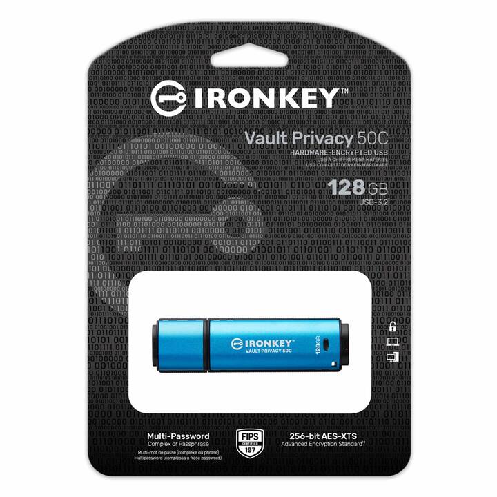 KINGSTON TECHNOLOGY IronKey VP50 (128 GB, USB 3.0 de type C)