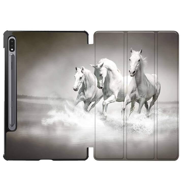 EG Hülle für Samsung Galaxy Tab S8 11" (2022) - weiß - Pferd