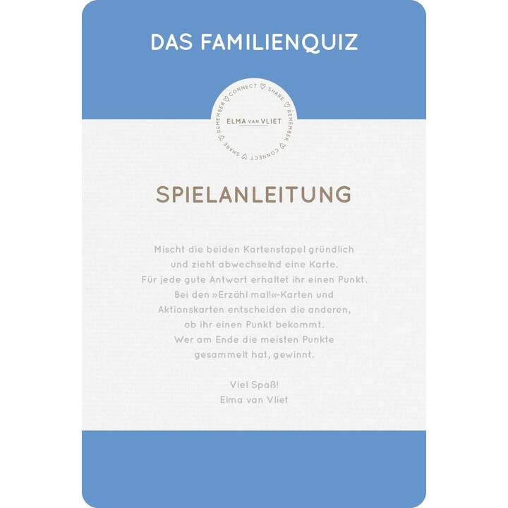 ELMA VAN VLIET Erzähl mal! Das Familienquiz (DE)