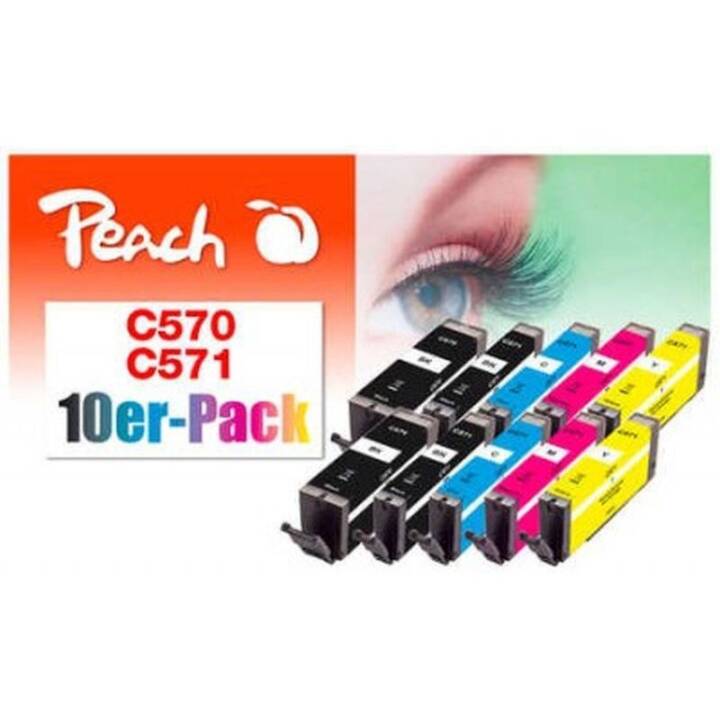 PEACH 0F320209 (Jaune, Noir, Magenta, Cyan, Multipack)