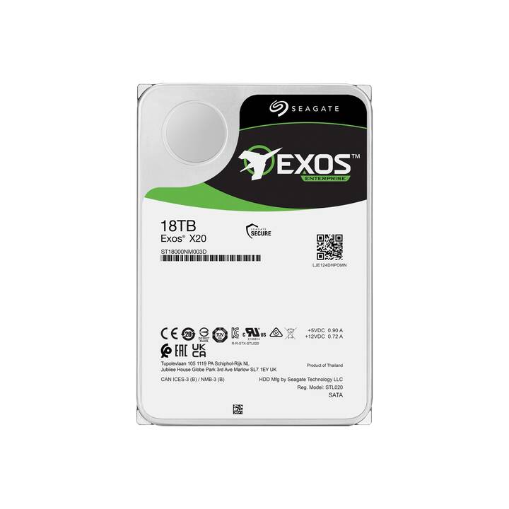 SEAGATE Exos X20 ST18000NM003D (SATA-III, 18 TB)