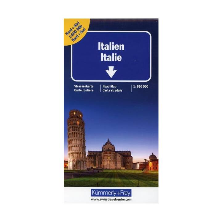 Strassenkarte Italien 1:650 000, Nord + Süd