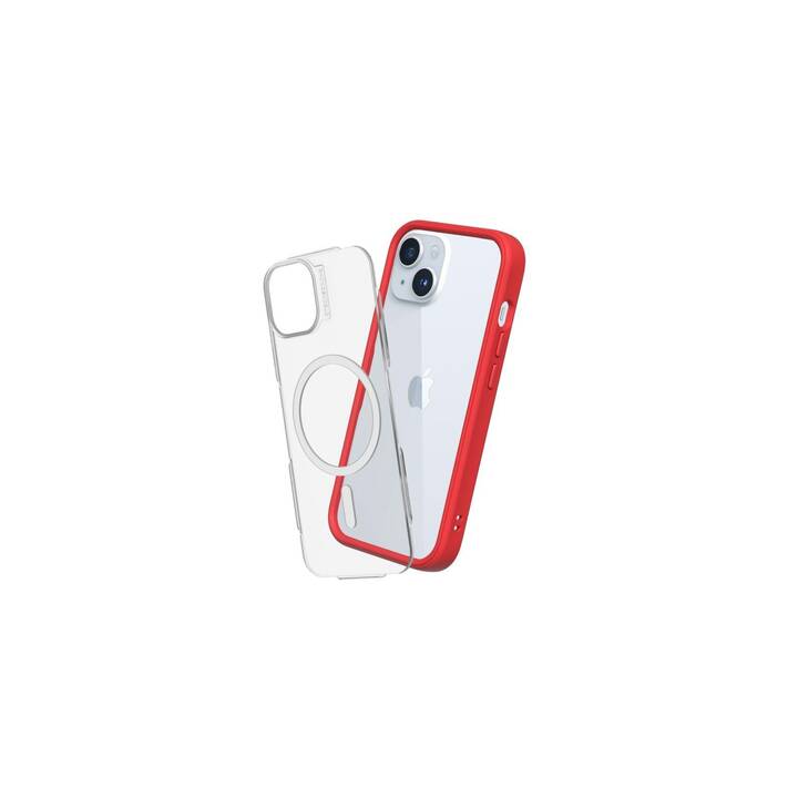 RHINOSHIELD Backcover MagSafe Mod NX (iPhone 15 Plus, Transparent, Rot)