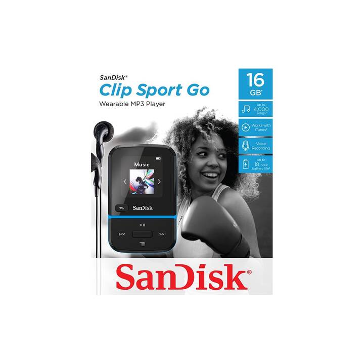 SANDISK Lecteur MP3 Sport Go (32 GB, Bleu, Noir)