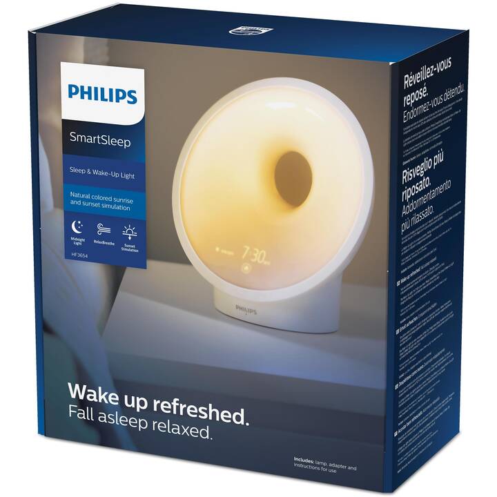 PHILIPS Sveglia luminosa SmartSleep HF3654/01 Sleep and Wake-up Light (Bianco)