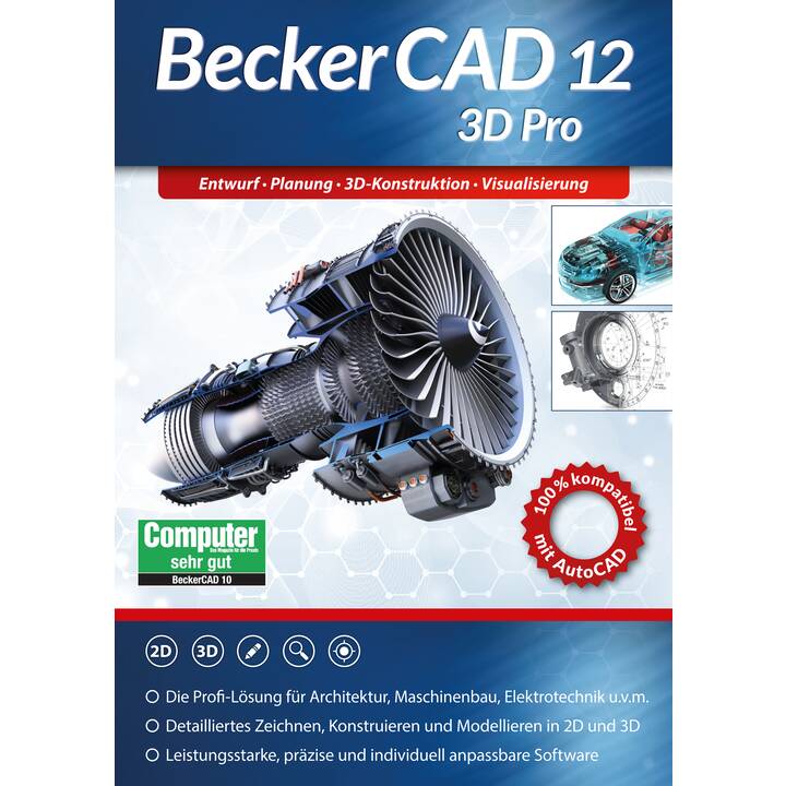 MARKT + TECHNIK BeckerCAD 12 3D PRO (Vollversion, 1x, Deutsch)