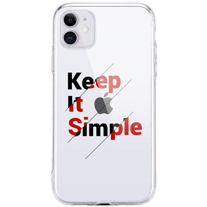 EG cover posteriore per iPhone 12 Mini 5.4" (2020) - rosso - scritte