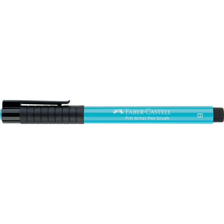 FABER-CASTELL Pitt Artist Pen Brush Crayon feutre (Turquoise, 1 pièce)