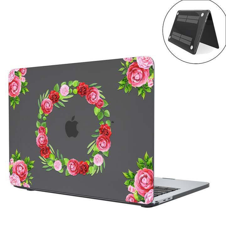 EG coque pour MacBook Air 13" Retina (2018 - 2020) - rose - fleurs