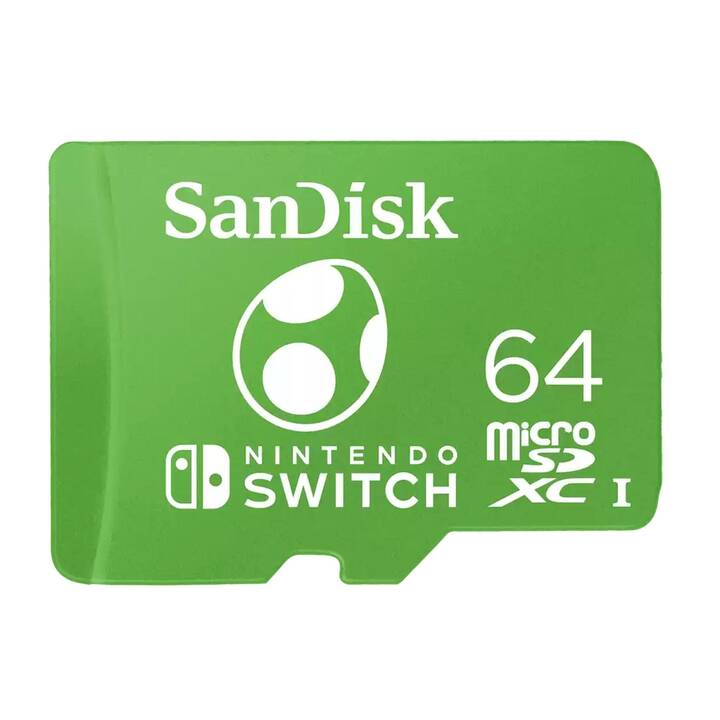 SANDISK MicroSDXC Nintendo Switch U3 (UHS-I Class 1, Class 10, 64 Go, 100 Mo/s)