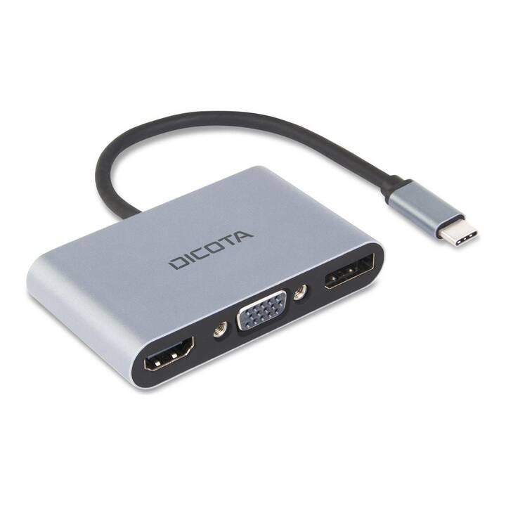 DICOTA Dockingstation 5-in-1 (DisplayPort, HDMI, VGA, USB C, USB A)
