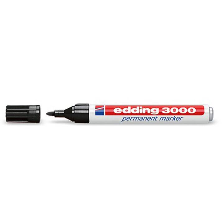 EDDING Marqueur permanent 3000 (Noir, 1 pièce)