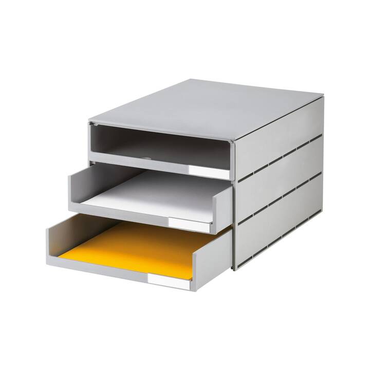 STYRO Büroschubladenbox Styroval Pro (C4, 24.3 cm  x 33.5 cm  x 20 cm, Grau)