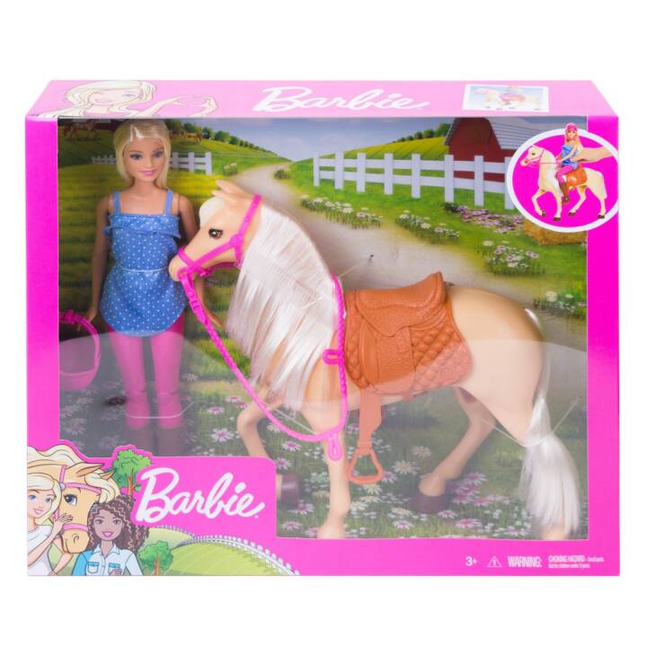 BARBIE Pferd und Puppe