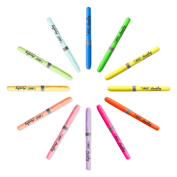 BIC Surligneur (Multicolore, 15 pièce)