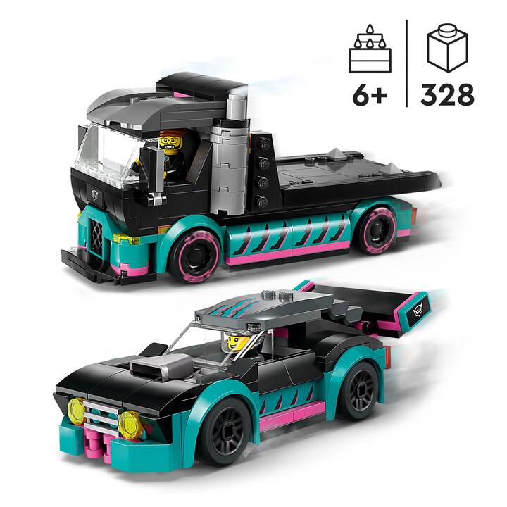 LEGO City Auto da corsa e trasportatore (60406)