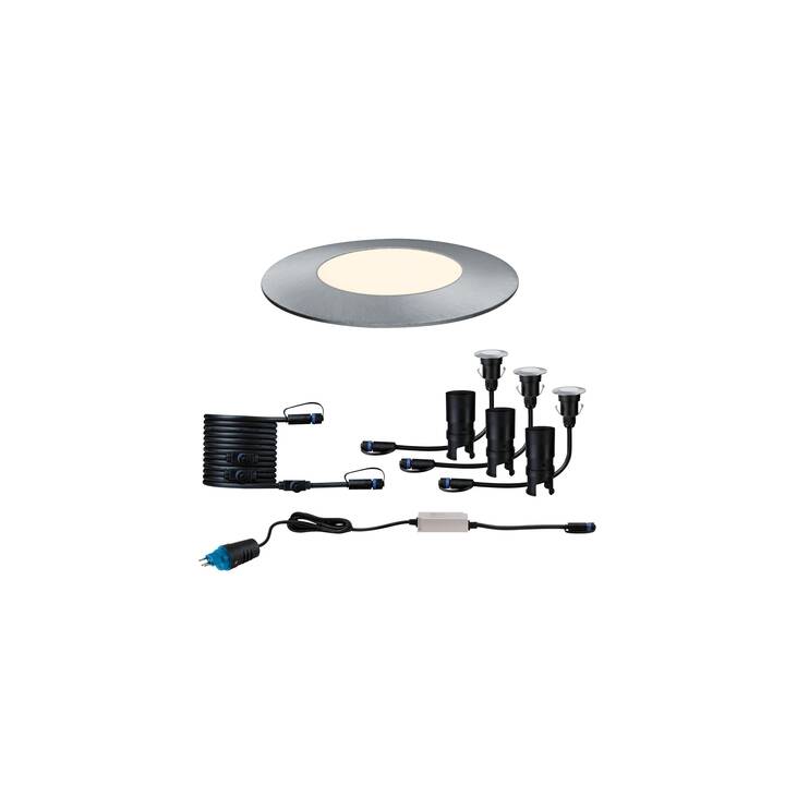 PAULMANN Lampe sur pied Plug & Shine Floor Mini (2.5 W, Argent)