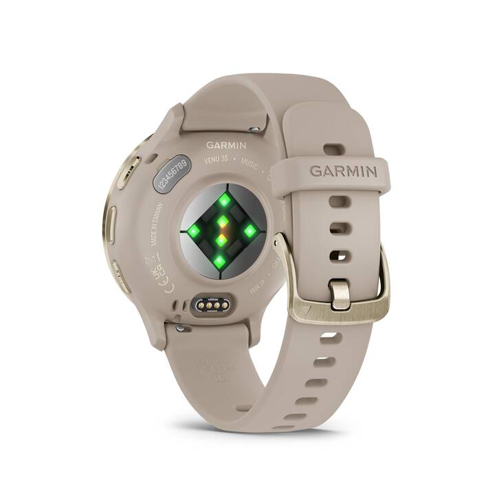 GARMIN Venu 3S (41 mm, Polymer, Edelstahl, Gold)