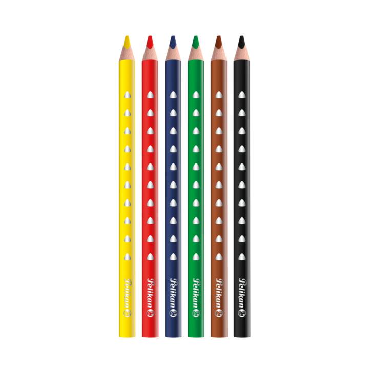 PELIKAN Crayons de couleur Silverino (Multicolore, 6 pièce)