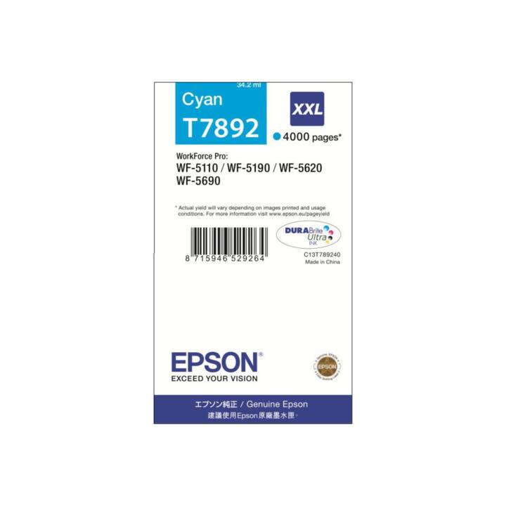 EPSON C13T789240 (Cyan, 1 pièce)