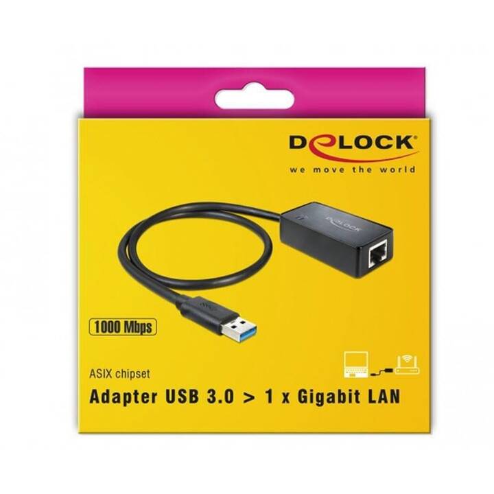 DELOCK 62121 Adaptateur (USB 3.0 de type A, RJ-45, 0 m)