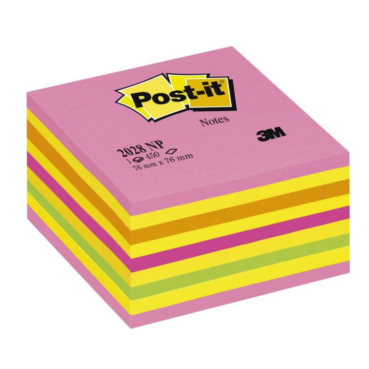 3M Blocchetti memo (450 foglio, Giallo, Arancione, Verde, Pink)