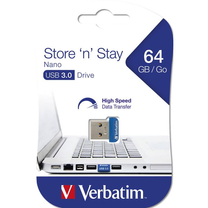 VERBATIM Store n Stay Nano (64 GB, USB 3.0 di tipo A)