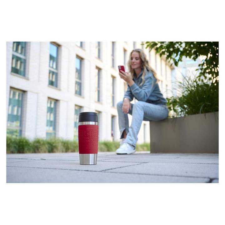 Emsa N20211 Travel Mug Classic Gobelet isotherme 0,36 l | Bouchon à vis confortable | Acier inoxydable | 4 h chaud et froid 8 h | 100% étanche | Passe au lave-vaisselle