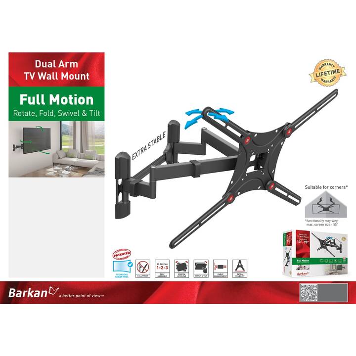 BARKAN MOUNTS Support mural pour TV WH 464-SW (13" – 90")