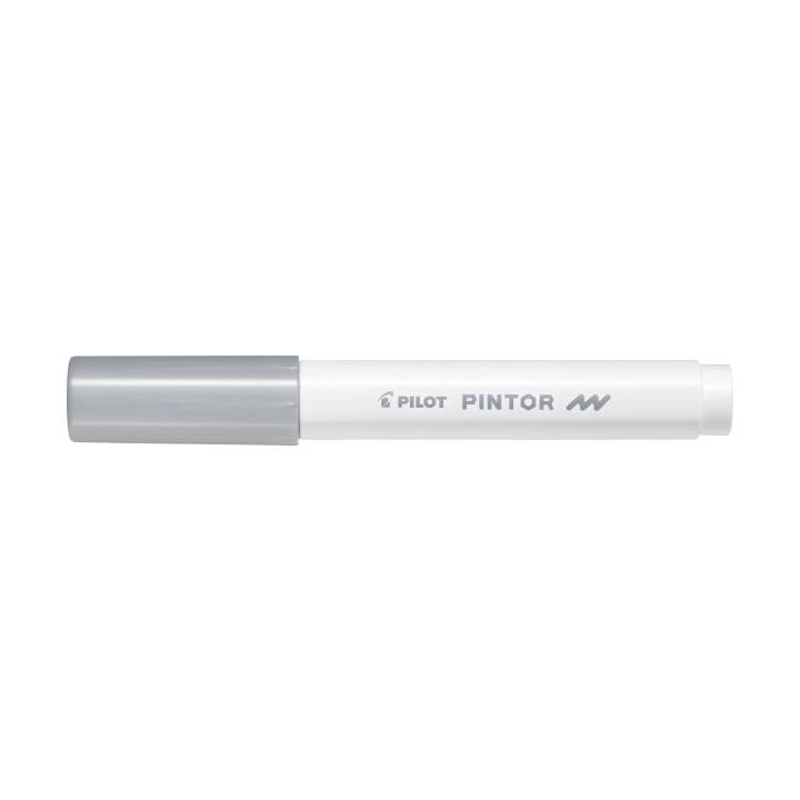 PILOT PEN Marqueur permanent Pintor F (Argent, 1 pièce)